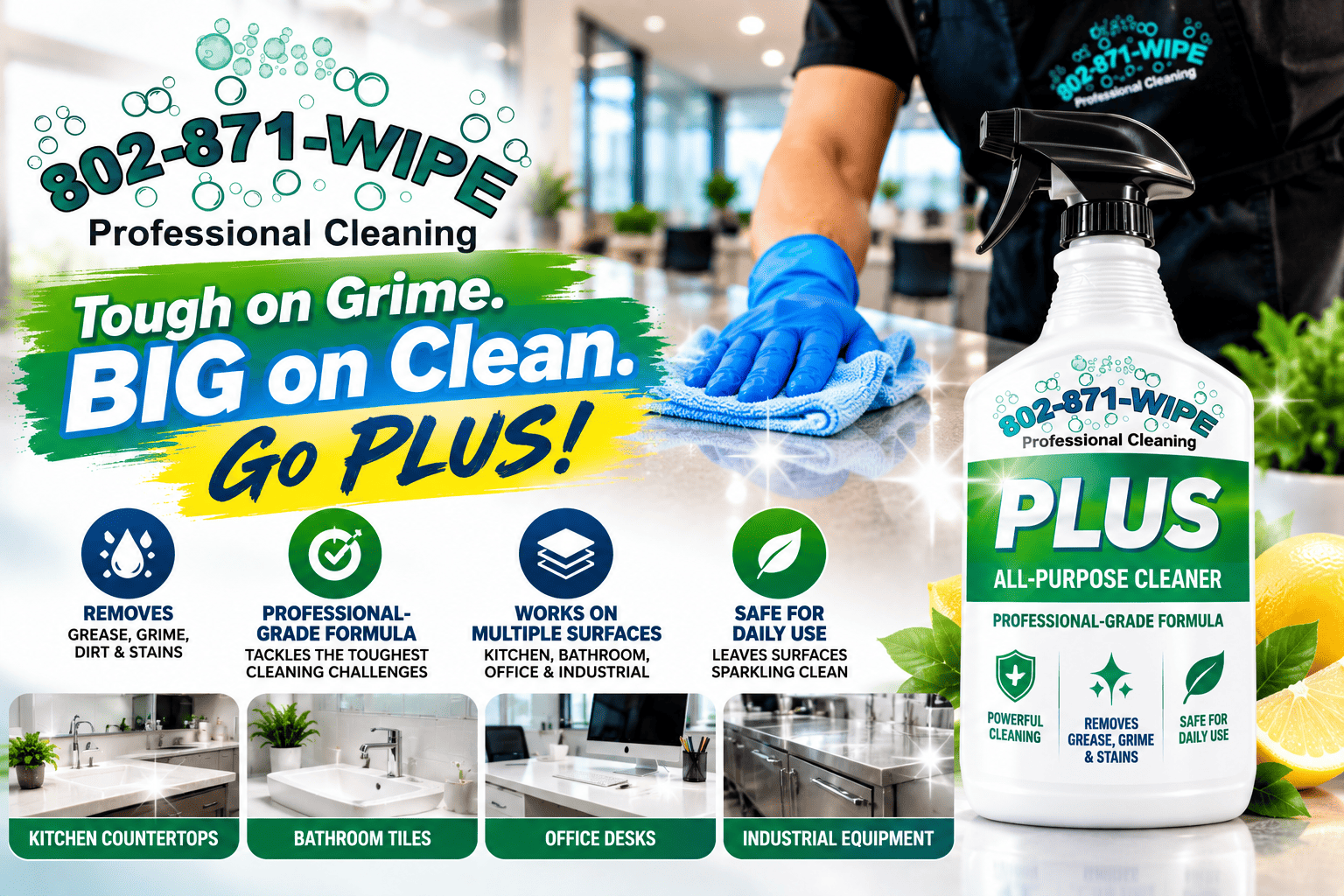 General Cleaning Vermont WIPE PLUS